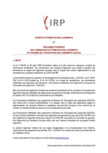 Charte d'attribution et RI CALEOL